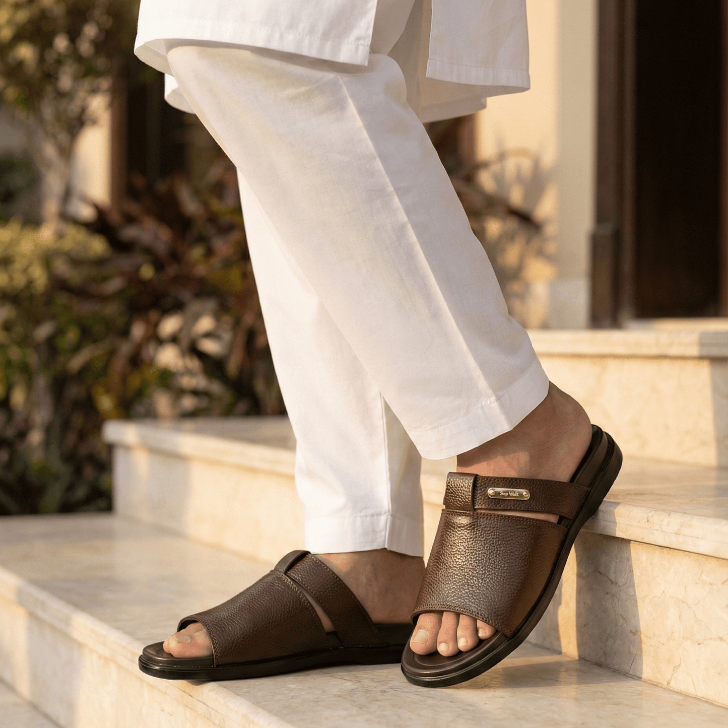 HP - Medicated Leather Slipper - 015 - BR - HiPatch Store