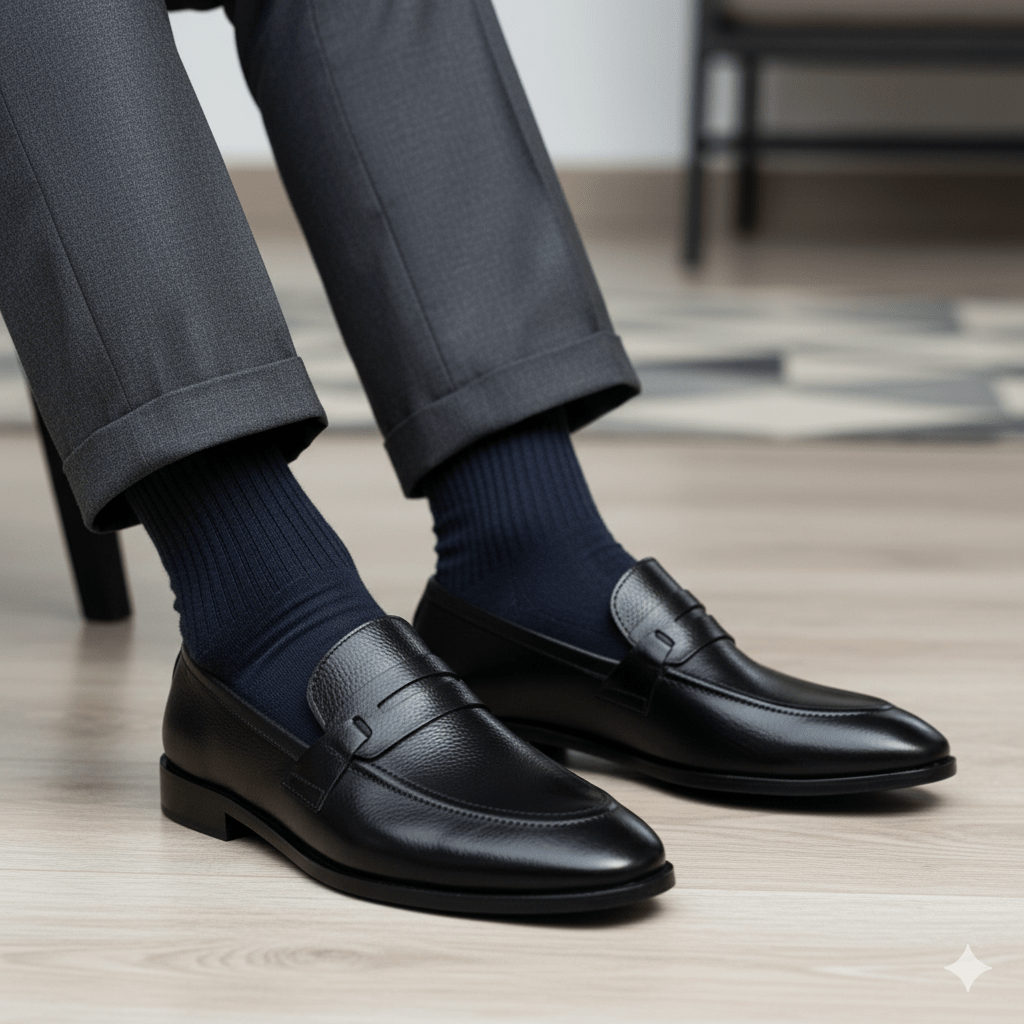 Pure Leather - BuckleLess Loafer - 1013 - BL - Hi patah store admin