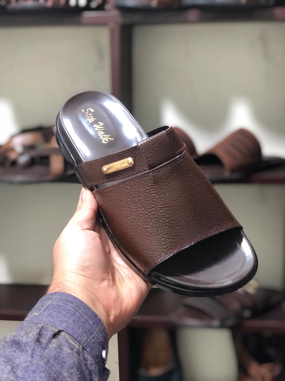 HP-Medicated Leather Slipper-015-BR