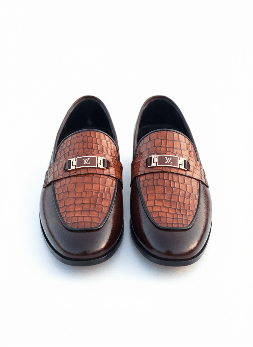 HP - Crocodile Milled Loafer - 1080 - BR - Hi patah store admin