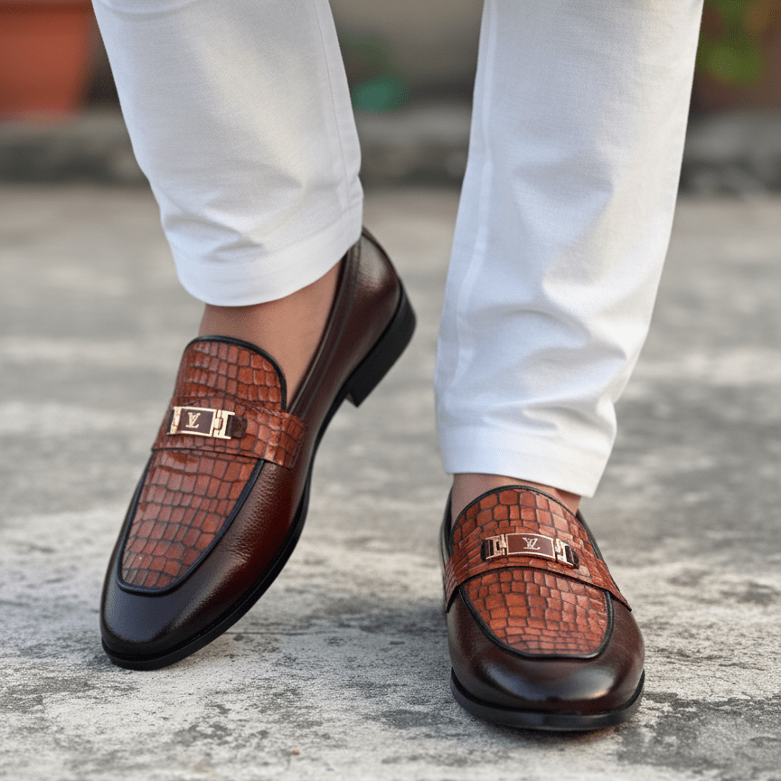 HP - Crocodile Milled Loafer - 1080 - BR - Hi patah store admin