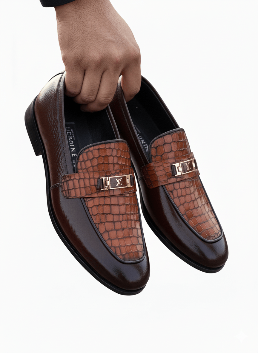 HP - Crocodile Milled Loafer - 1080 - BR - Hi patah store admin