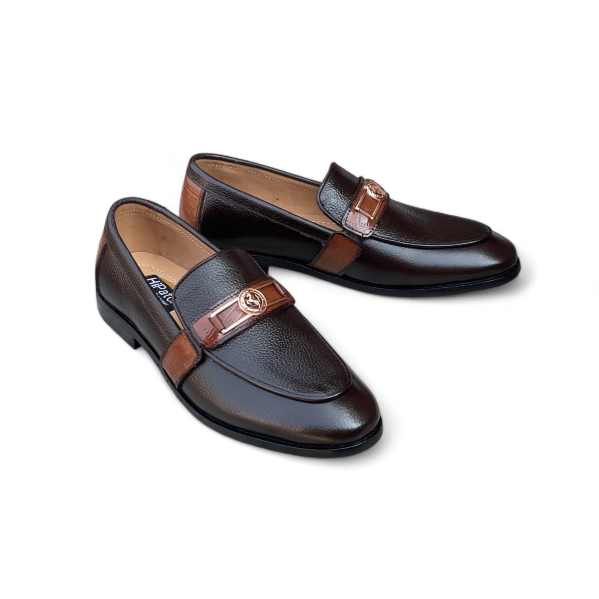 HP Horse Dark Brown Loafer - 1086 - BR - Hi Patch Store