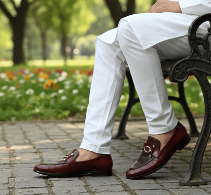 HP - S Buckle Red Loafer - 1011 - BR - Hi patah store admin