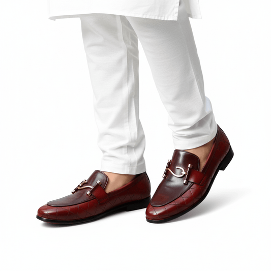 HP - S Buckle Red Loafer - 1011 - BR - Hi patah store admin