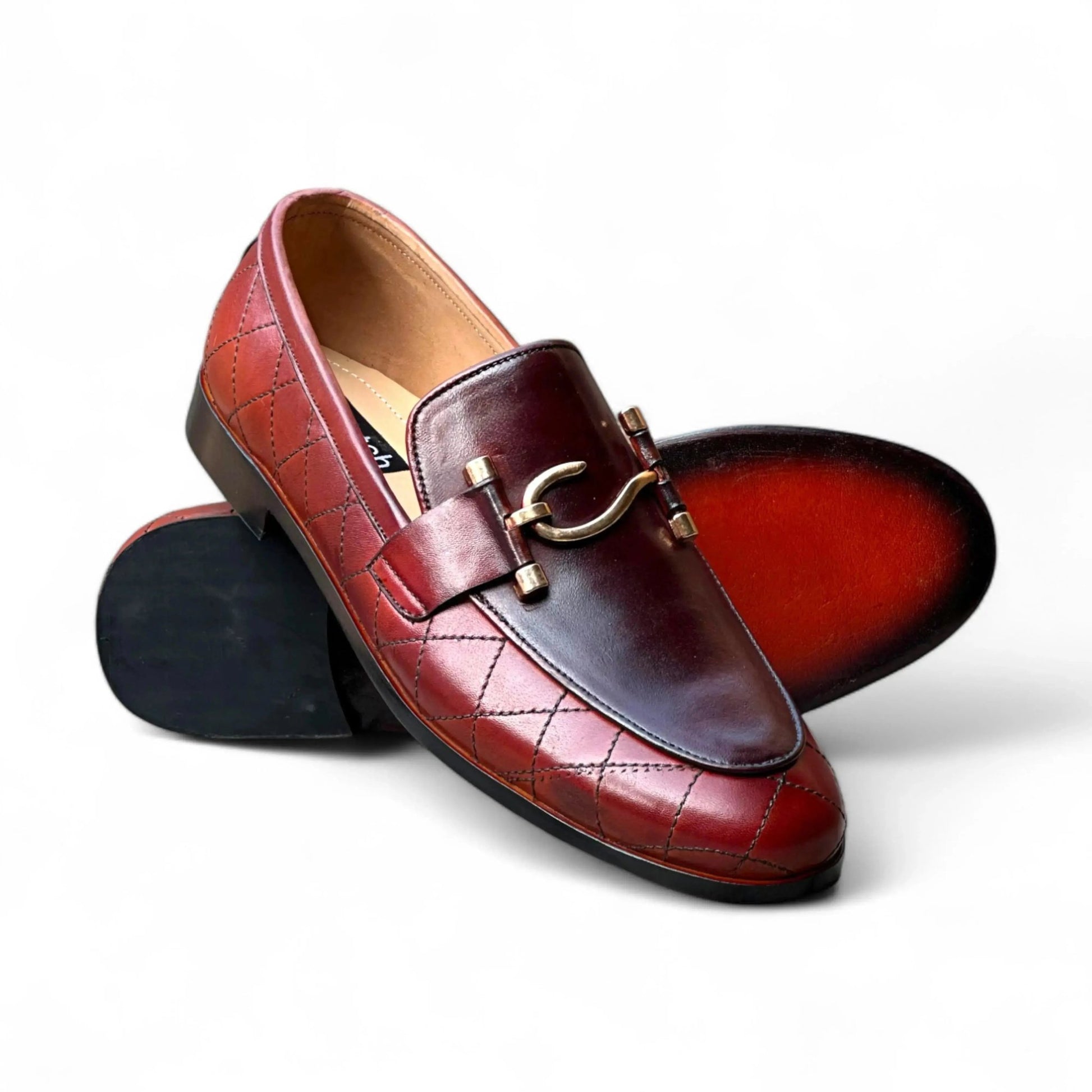 HP - S Buckle Red Loafer - 1011 - BR - Hi patah store admin