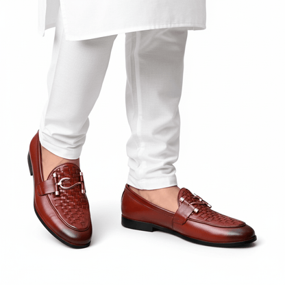 HP - S Knitted Red Loafer - 1015 - BR - Hi patah store admin